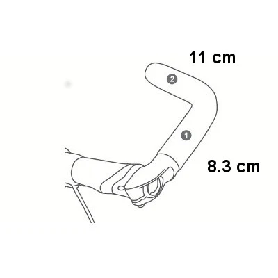 Bar ends ajustables Evo Touring L Ergotec pour guidon vélo - Image 5