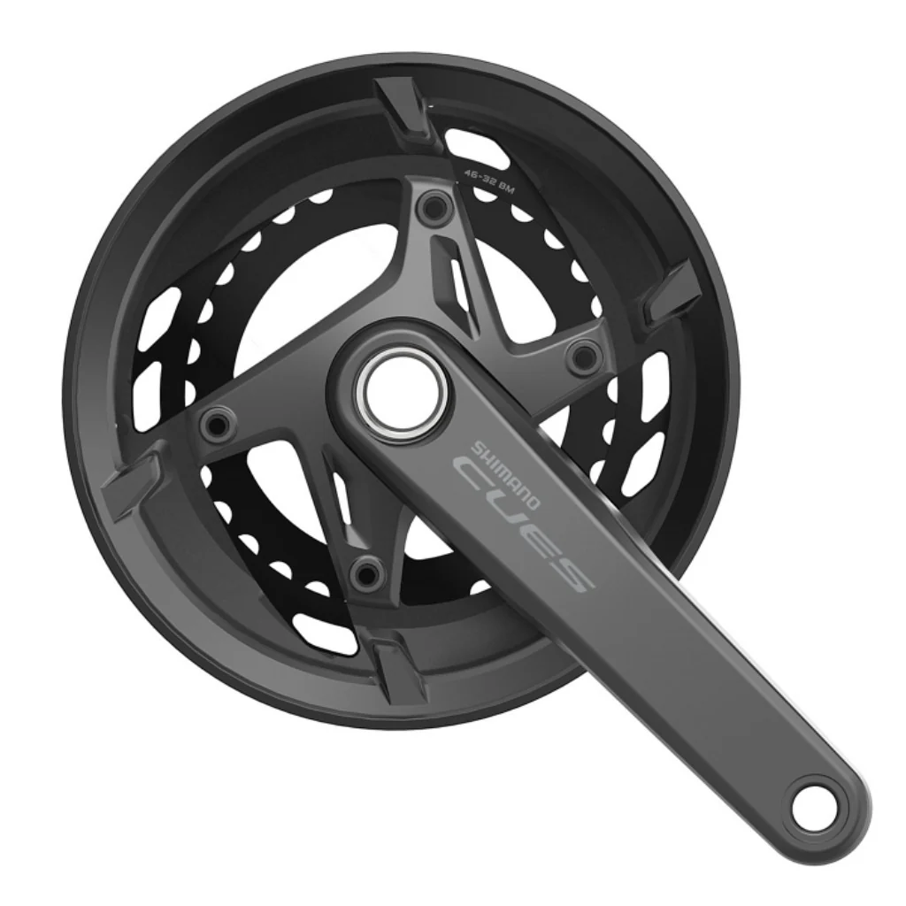Pédalier double plateau Shimano CUES FC-U6010 Hollowtech 11 vitesses - 170/175 mm - 46-32 dents