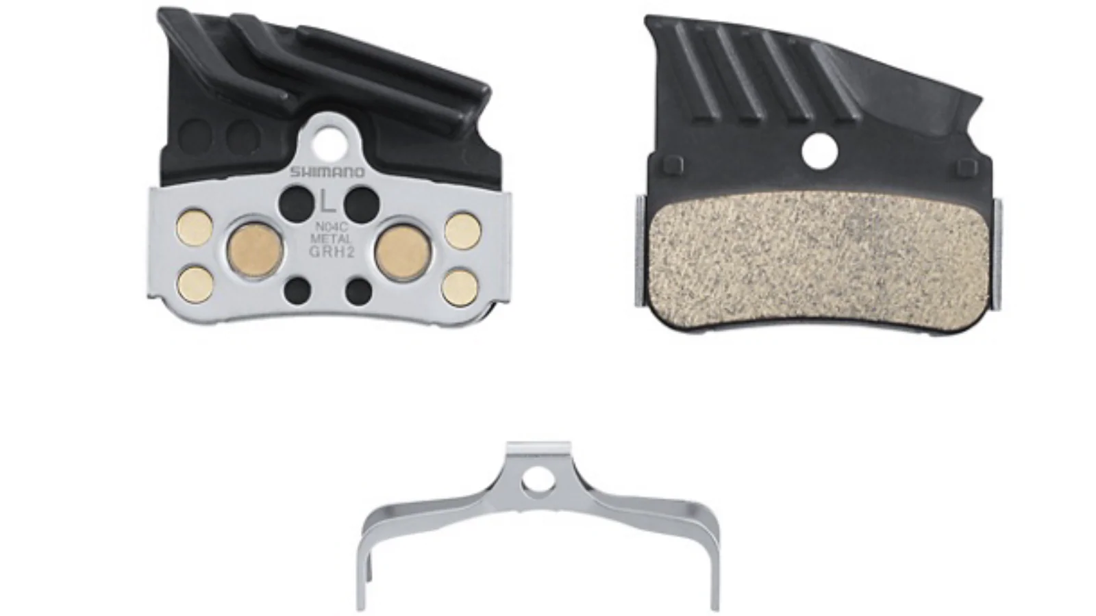 Plaquettes de freins Shimano Métal N04C-MF avec ailette et ressort - Image 2