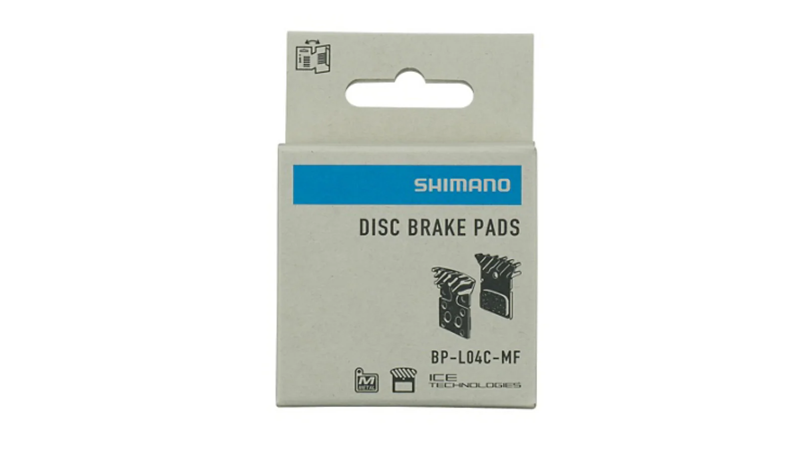 Plaquettes de freins Shimano Métal L04C - avec ailette et ressort - Image 2